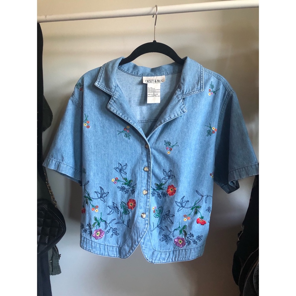 Vintage Casey and Max cropped button up